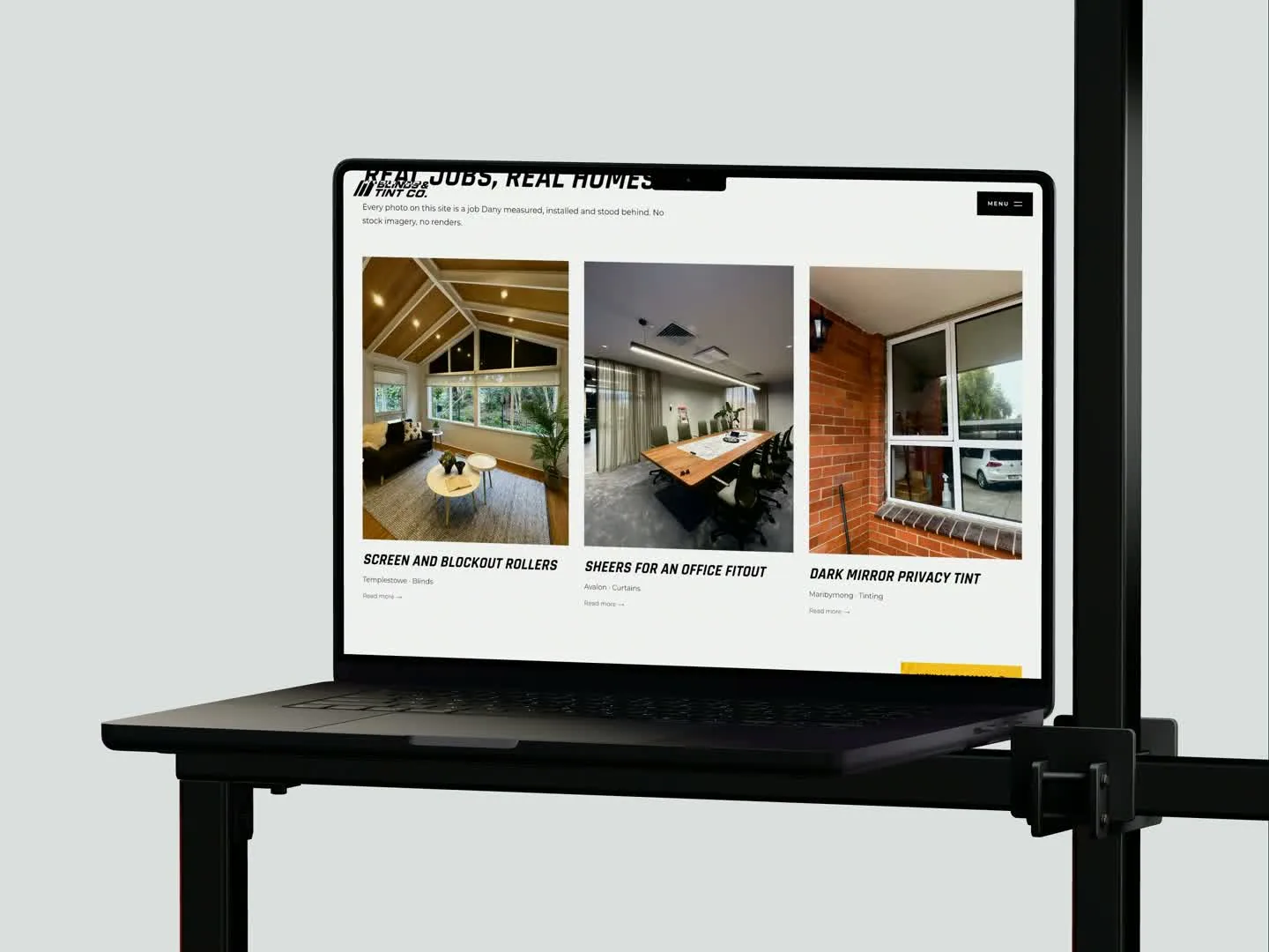 Stay Shady (formerly Blinds & Tint Co), desktop website preview