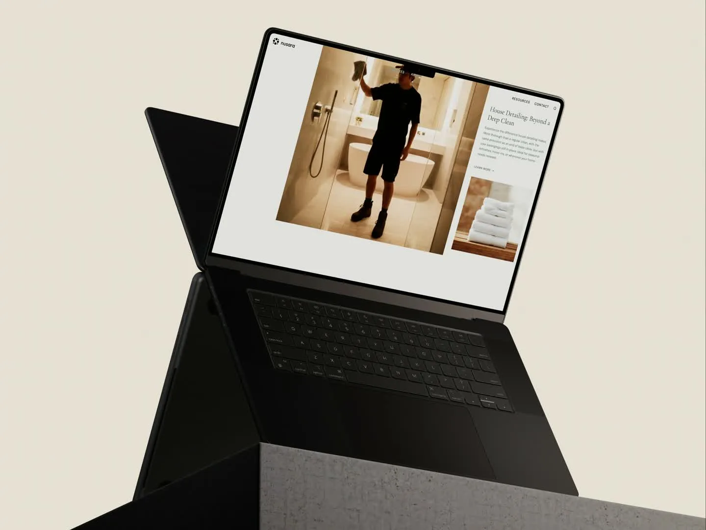 Nusara Cleaning Co, desktop website preview